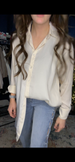 Classic Ivory Button-Up Blouse